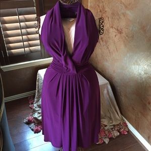Deep Purple TAHARI sleeveless dress